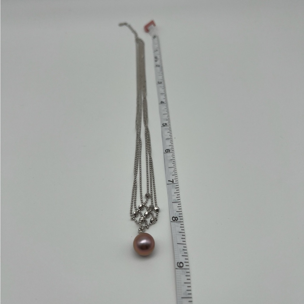 Elegant Sterling Silver Edison Pearl Pendant Necklace - Picture 6 of 7